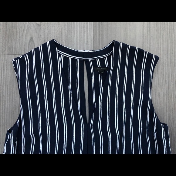 Ann Taylor Striped Sleeveless Shift Dress - Picture 4 of 5